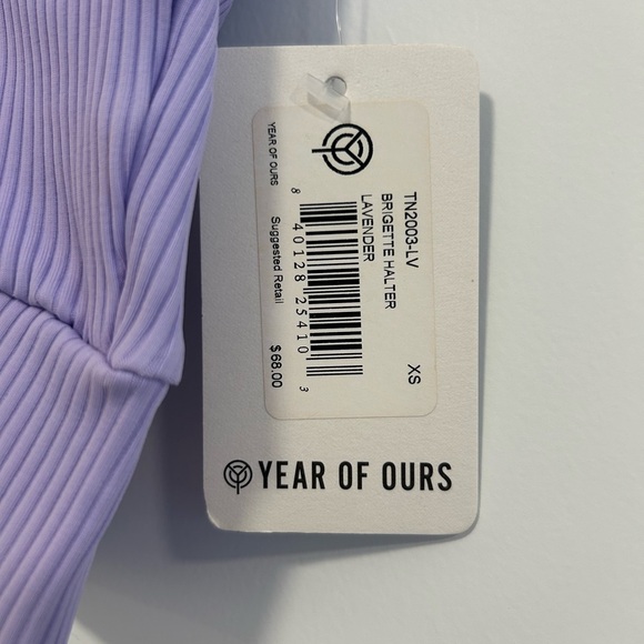 Year of Ours Lavender BRIGETTE HALTER and RIBBED VERONICA LEGGING Set NEW wTags - Picture 4 of 13